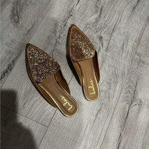 Lulus glittery flats size 10